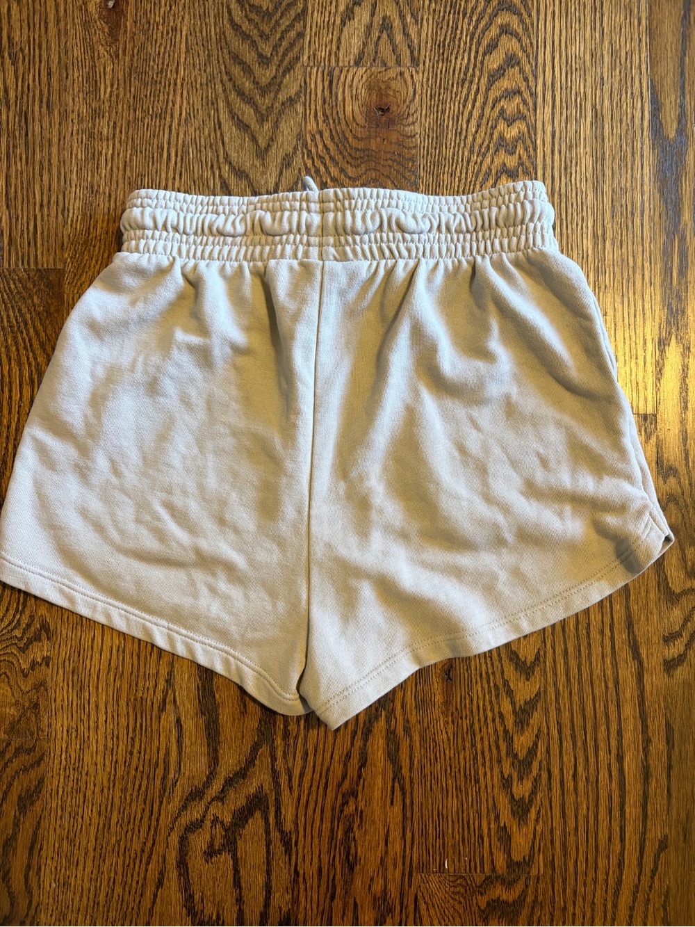 Women's Drawstring Lounge Shorts - Light Beige - Picture 2 of 3